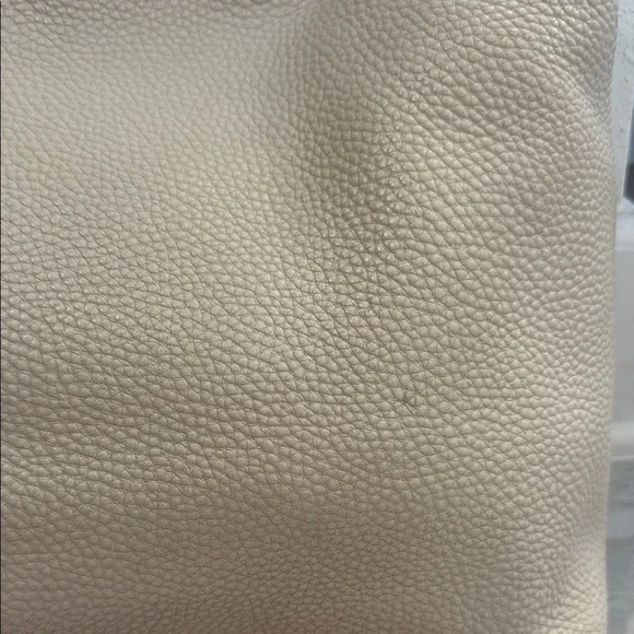 Prada Beige Leather Tote with Gold Accents, and long handle strap - Picture 7 of 16